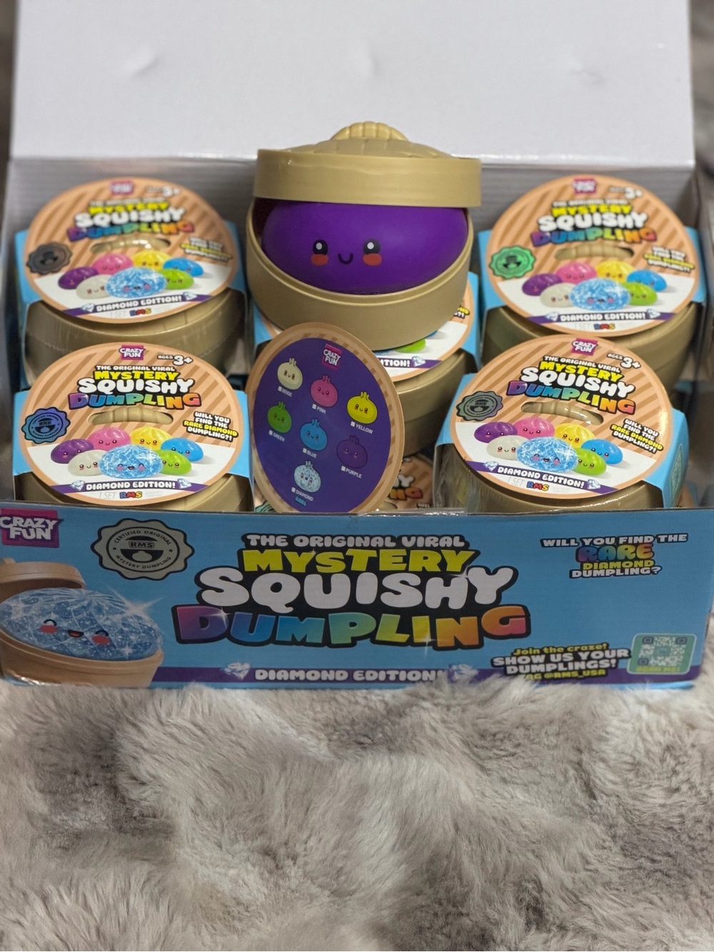 Crazy Fun Mystery Squishy Dumpling,(Diamond Edition) blind box. NWT